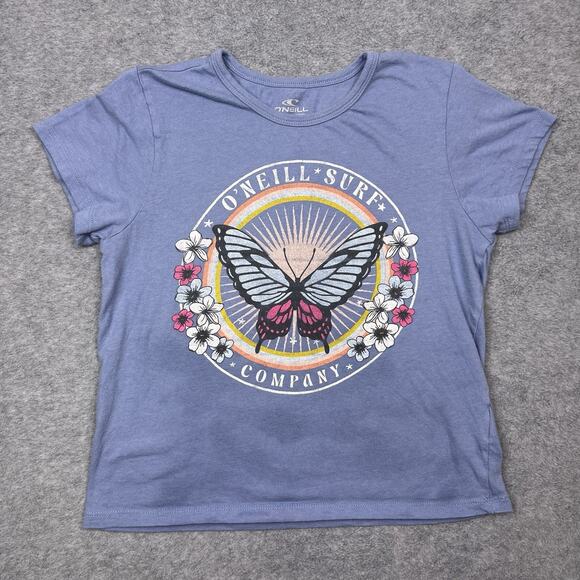 O'Neill Tops - O’Neill y2k baby tee surf t-shirt blue size XL